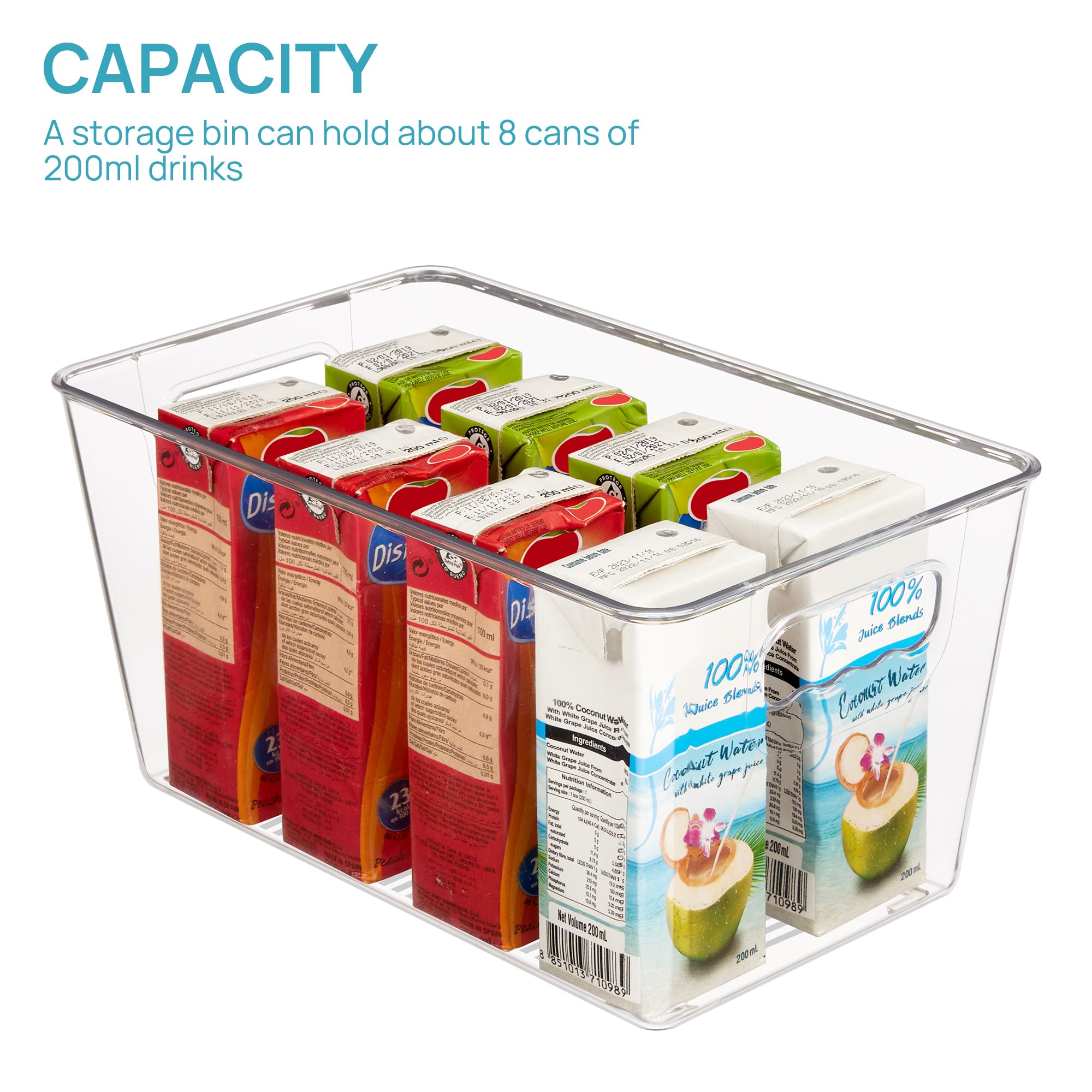 Vtopmart clear stackable bin for efficient kitchen organization