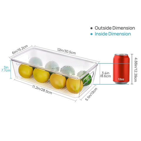 Vtopmart clear kitchen bin with lid keeps fridge items organized and accessible