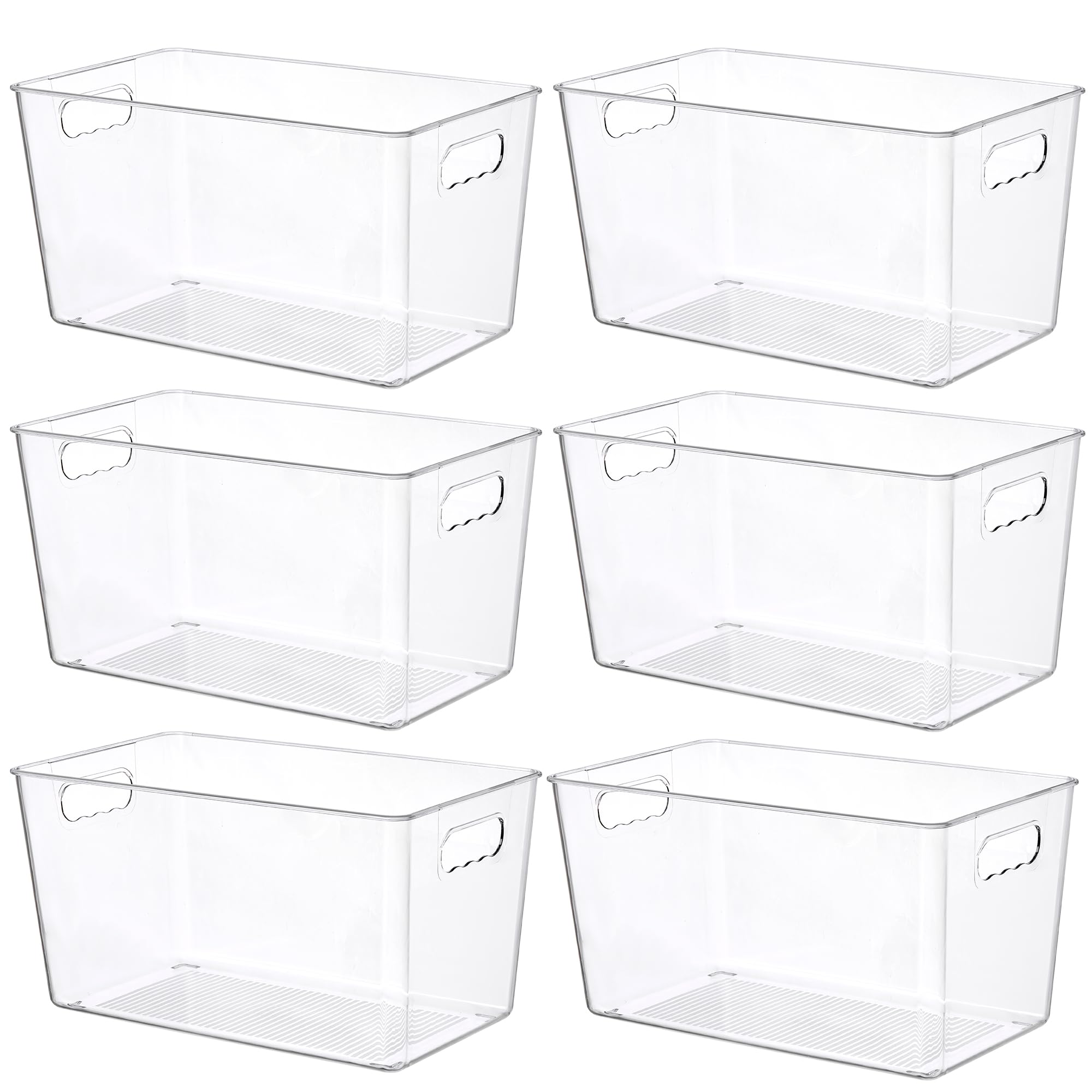 Vtopmart clear plastic bin in fridge keeps produce organized and visible