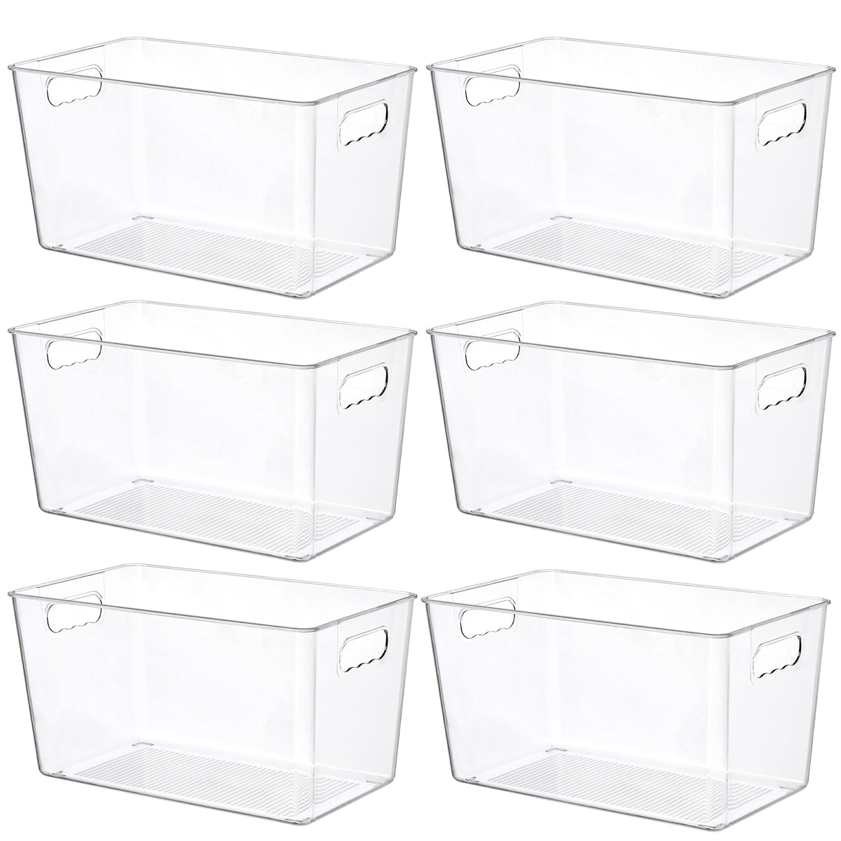 Vtopmart clear plastic bin in fridge keeps produce organized and visible