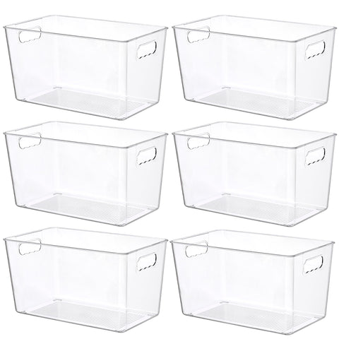 Vtopmart clear plastic bin in fridge keeps produce organized and visible