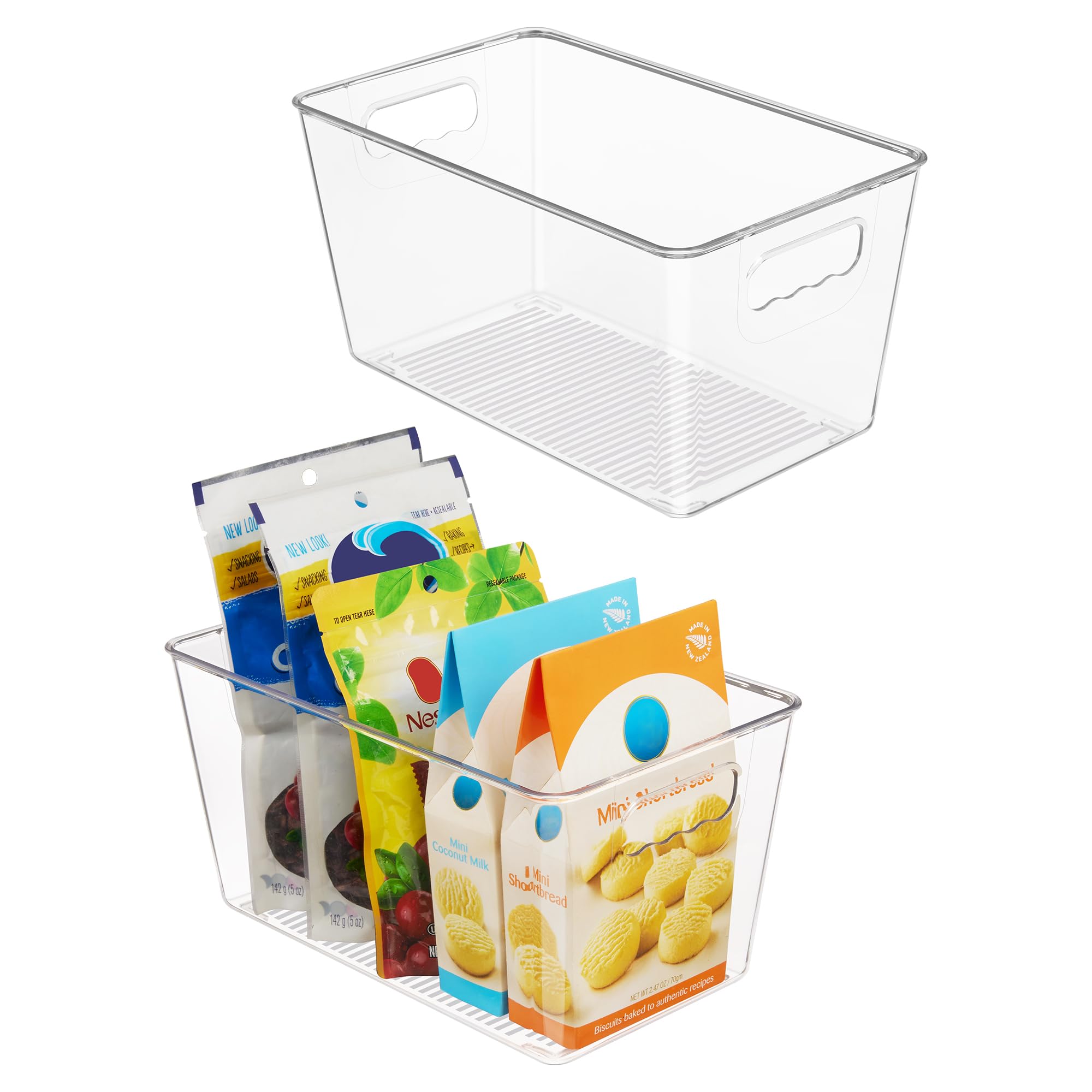 Vtopmart clear plastic storage bin for fridge keeps produce visible and accessible