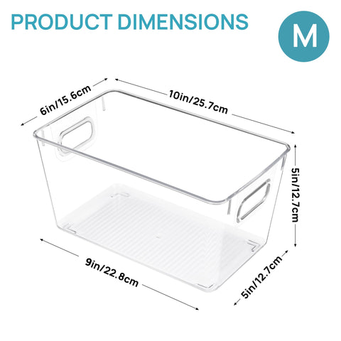 Vtopmart clear pantry bin organizes cans and dry goods with clear visibility