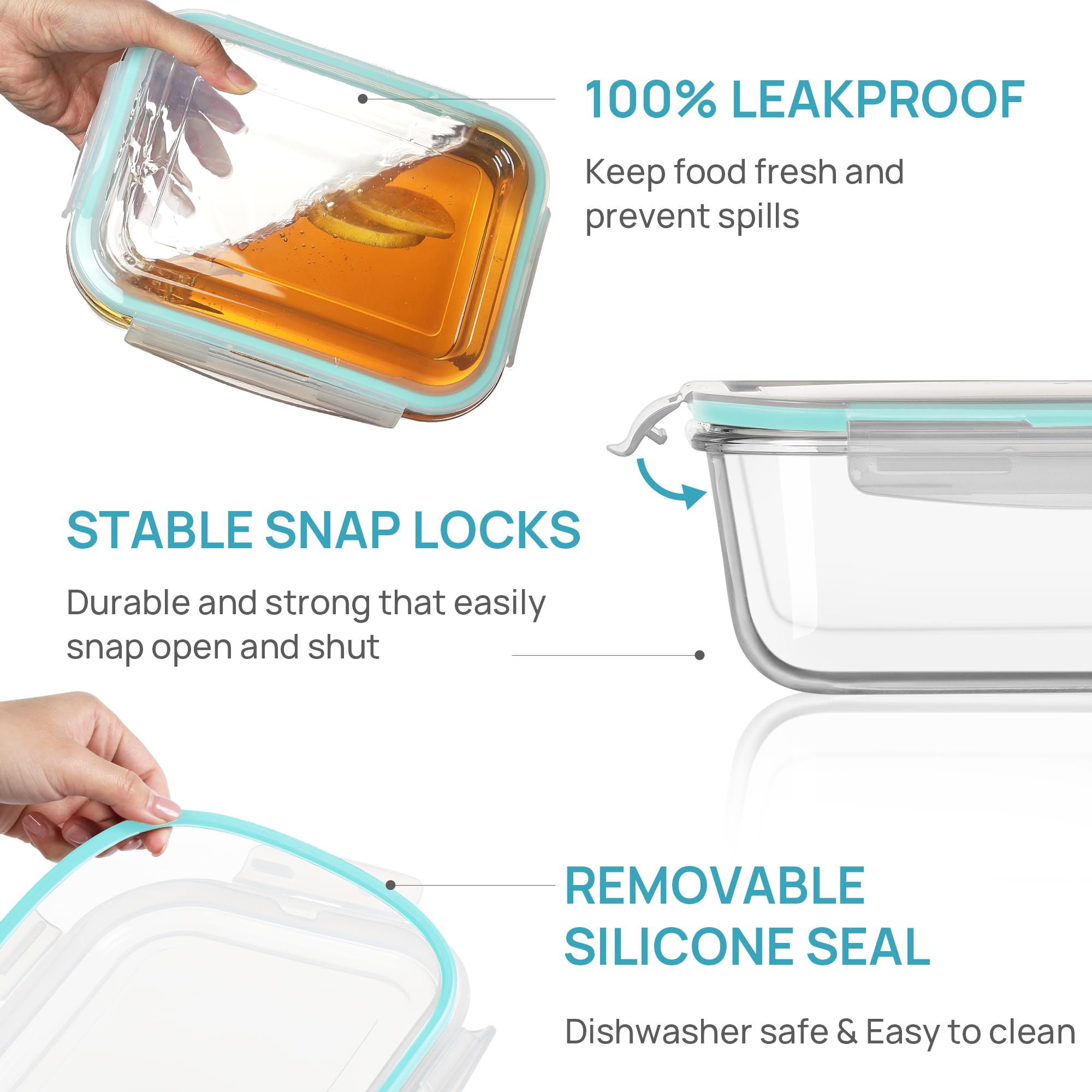 Crystal-clear Vtopmart glass displays contents at a glance