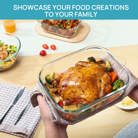 Vtopmart dishwasher-safe glass storage container with BPA-free construction.