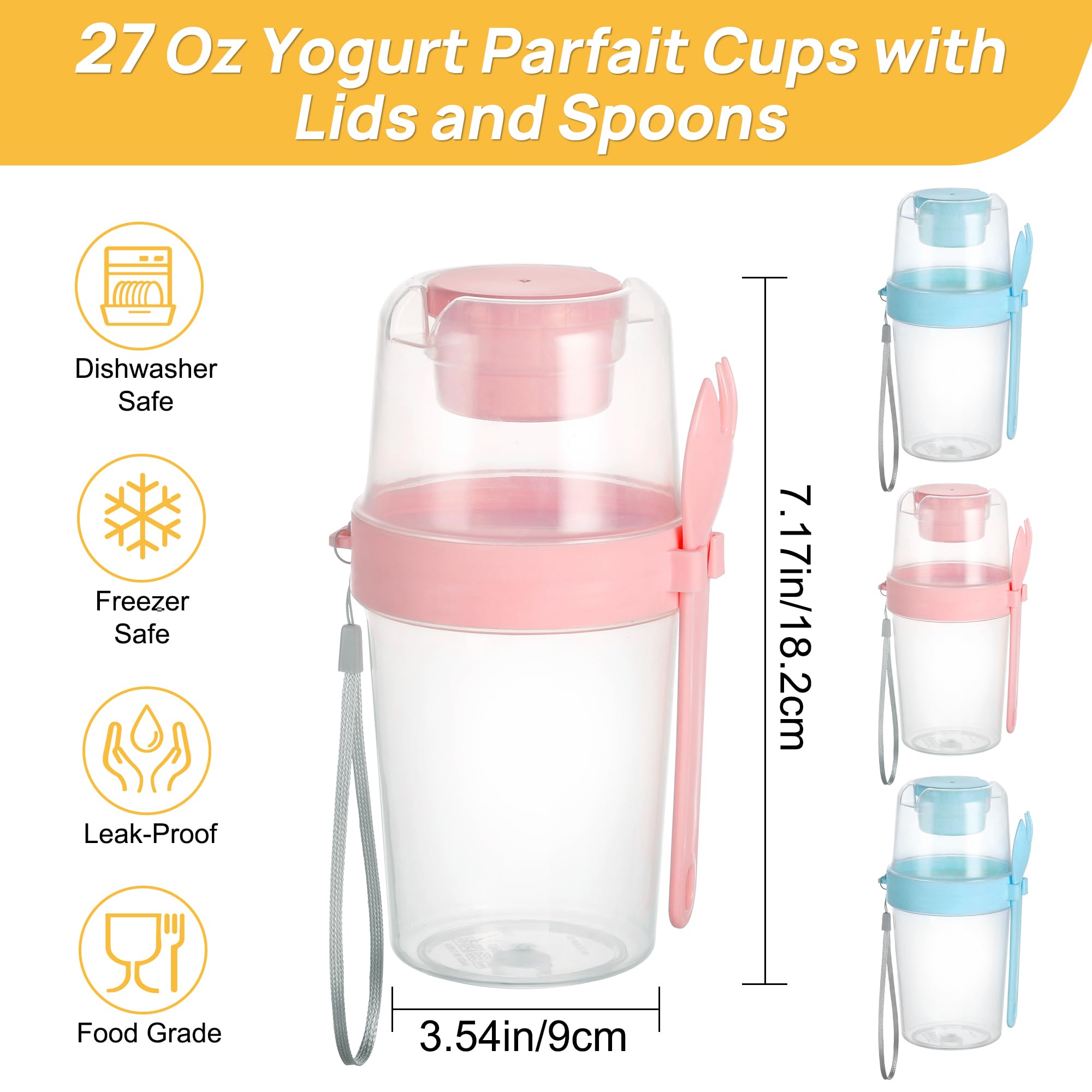 Vtopmart compact folding-handle parfait cups fit in most bags for travel.