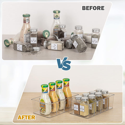 Vtopmart food packet organizer bin fridge-friendly for organized fridge compartments.