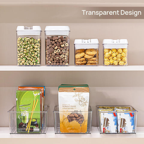 Vtopmart food packet organizer bin ideal for pantry storage and quick access.