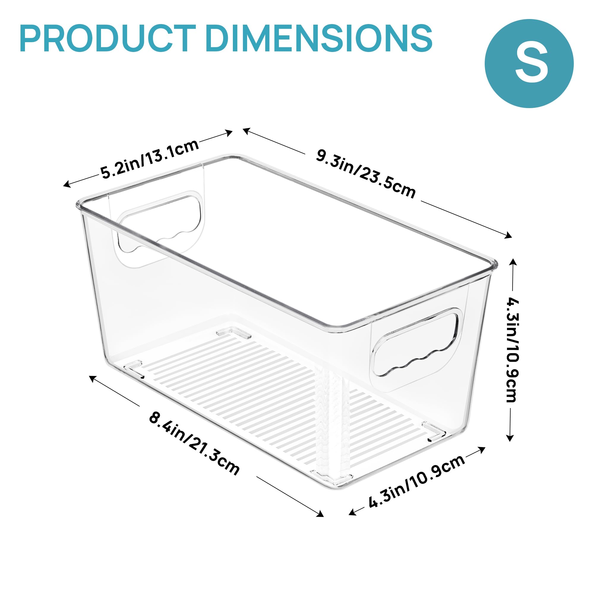 Vtopmart fridge-organizer-bin shows contents at a glance and reduces rummaging.