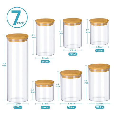 Vtopmart 17oz glass jar keeps candies and mix-ins neatly stored.