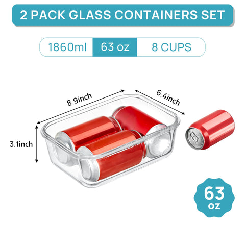 Vtopmart large-capacity meal prep containers ideal for baking and roasting.