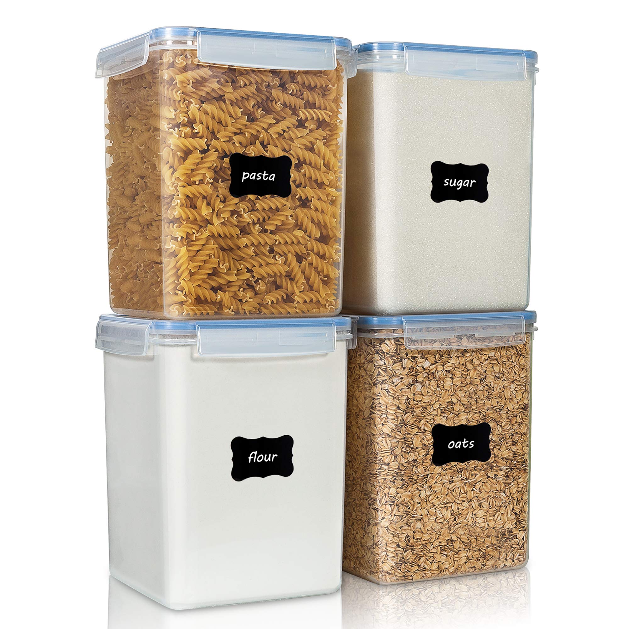 Vtopmart large four-piece container set with airtight lids for organized pantry storage
