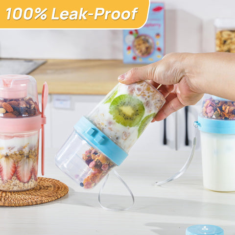 Vtopmart on-the-go, multi-use breakfast cups ideal for yogurt, oats, or cereals.