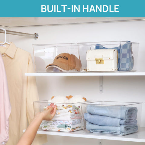 Vtopmart pantry bin with clear walls for fast content checks