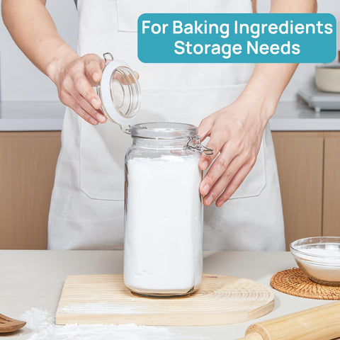 Large opening eases scooping and refilling while staying organized