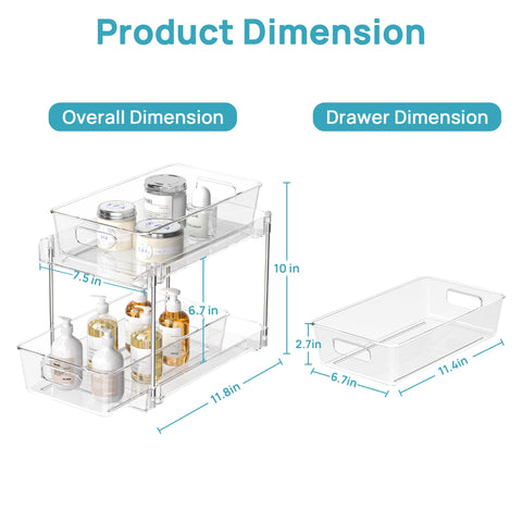 Vtopmart pull-out drawer tracks ensure smooth sliding and stable access.