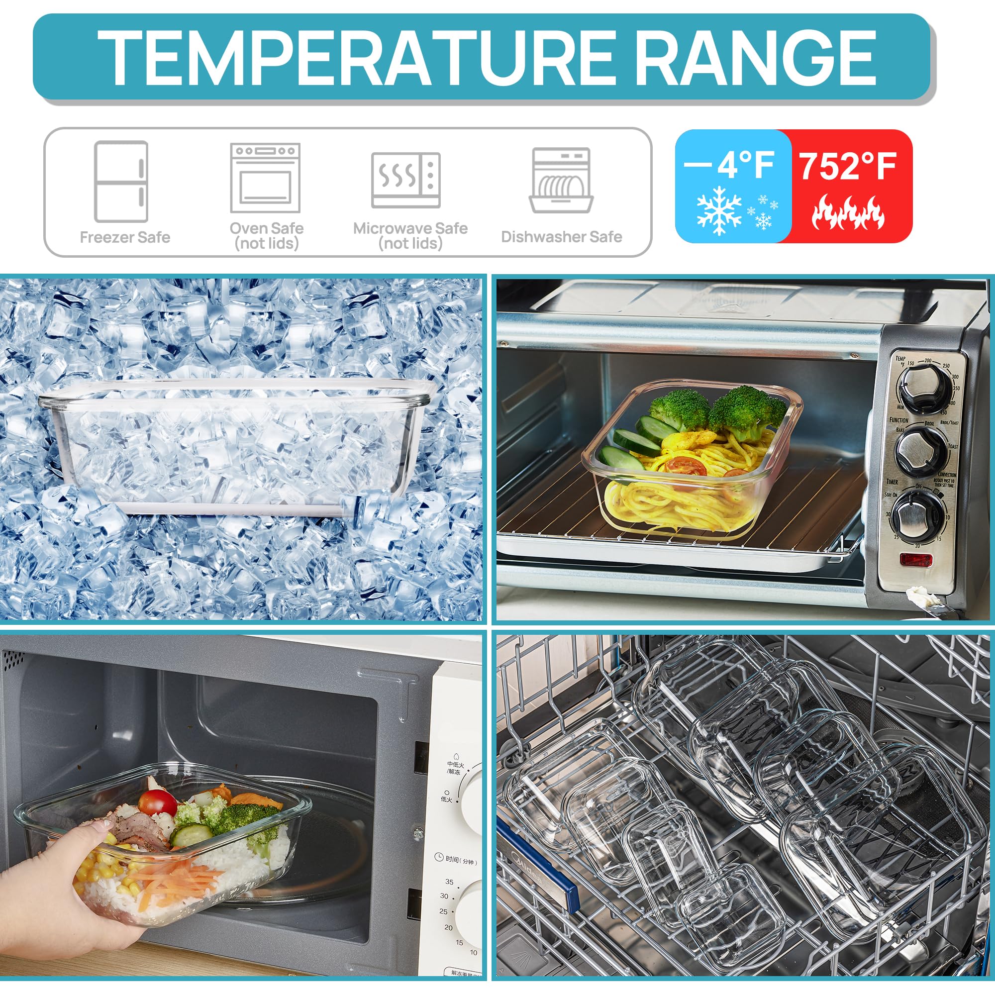 Vtopmart removable seals simplify deep cleaning and keep lids residue-free.