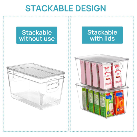Vtopmart see through bin for quick visibility and organization