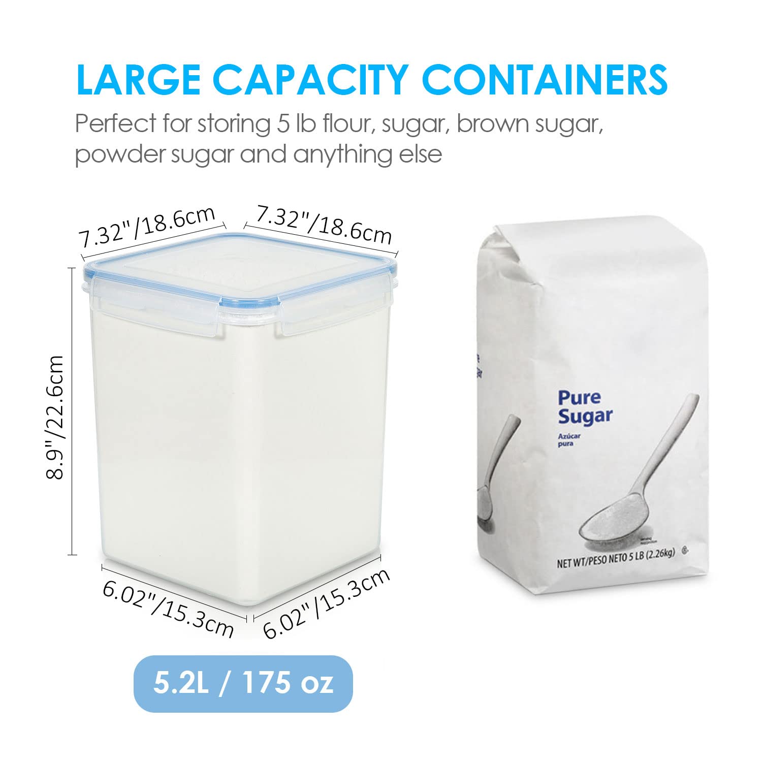 Vtopmart side-locking lids keep contents airtight and fresh