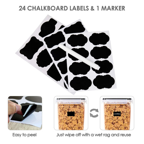 Vtopmart side-locking lid with silicone gasket keeps contents fresh.