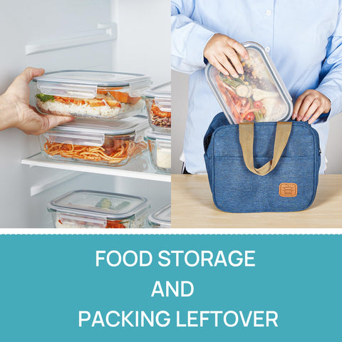 Vtopmart airtight lids with reinforced gaskets prevent leaks during transport.