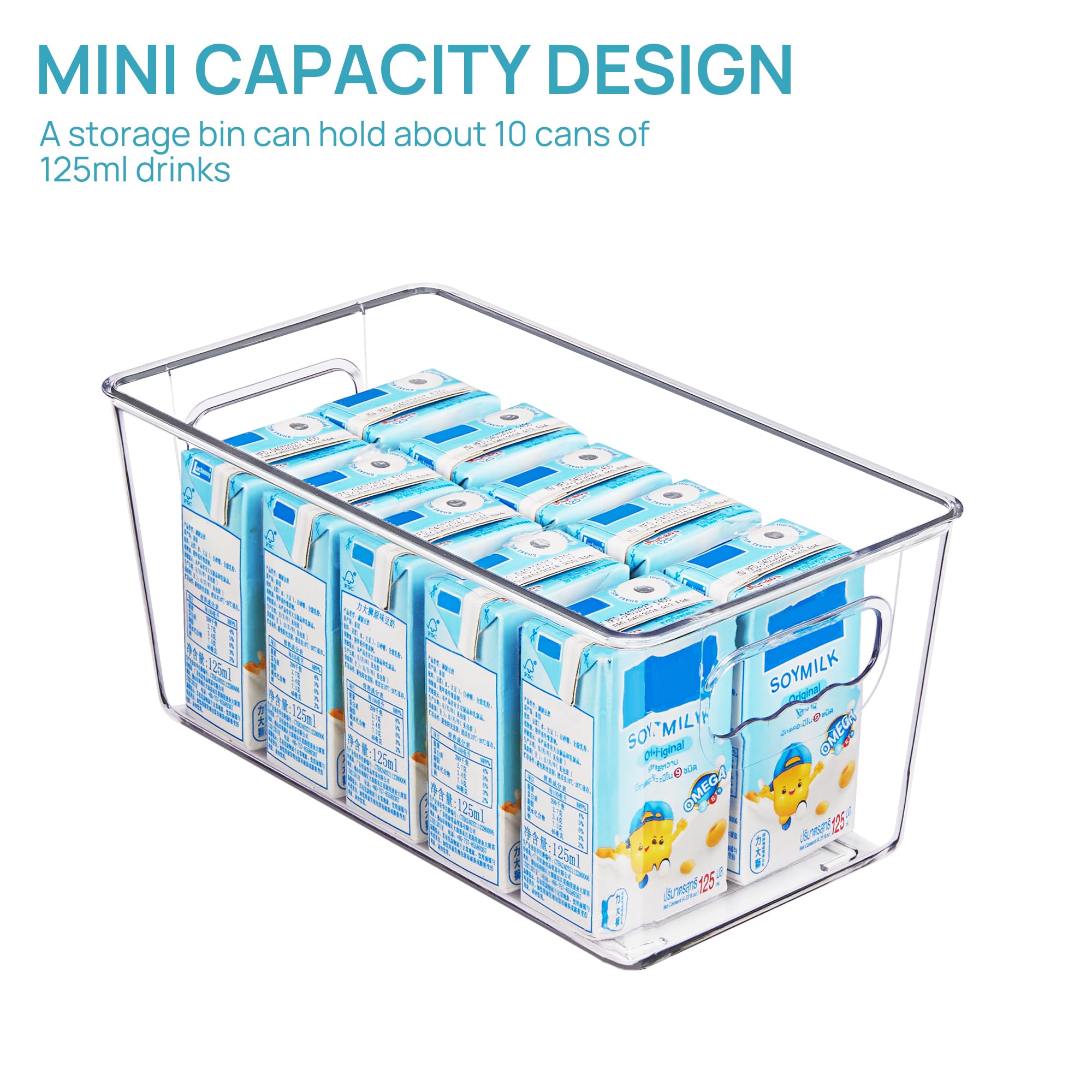 Vtopmart stackable-bin-organization demonstrates space-saving storage.