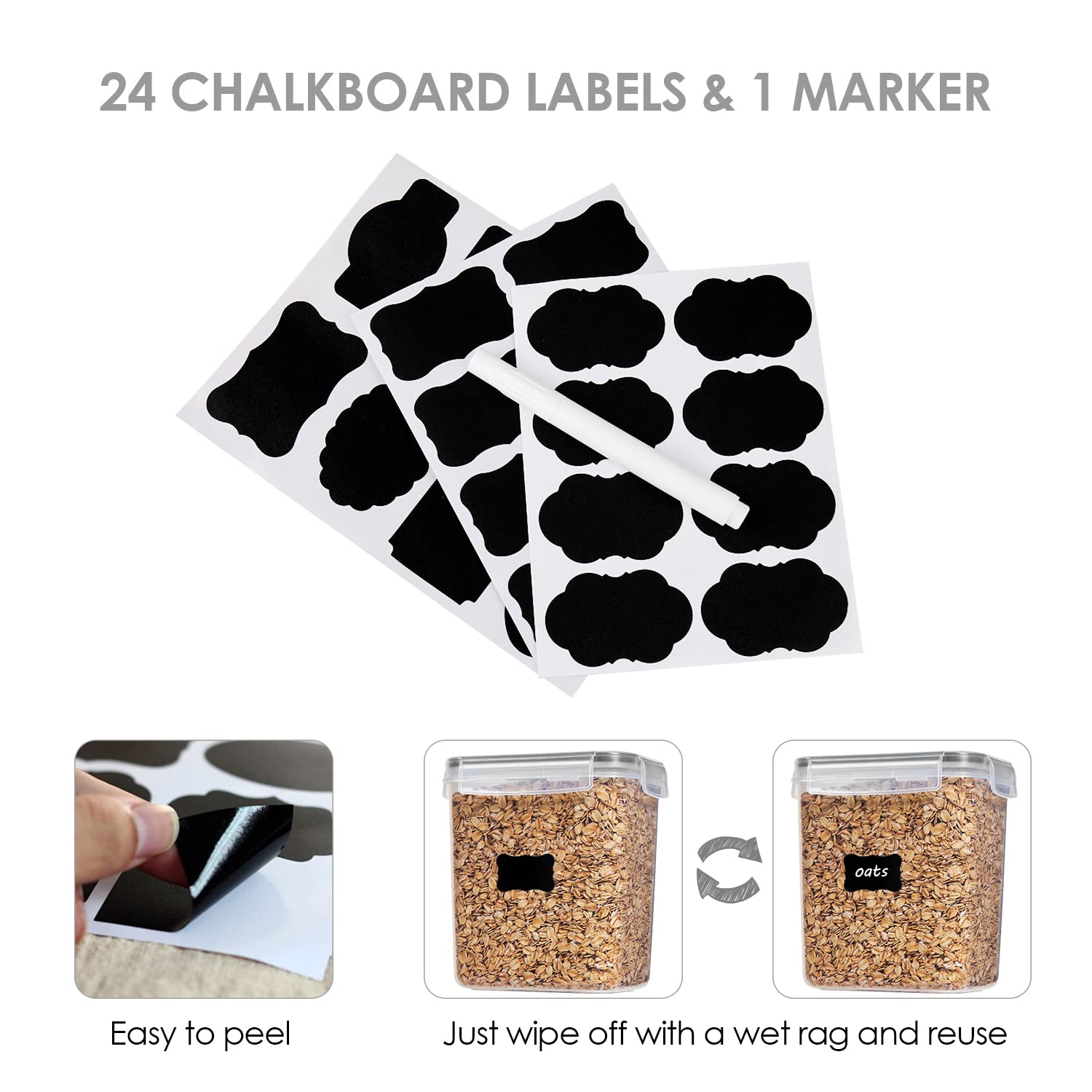 Vtopmart stackable design saves cabinet space and streamlines storage.