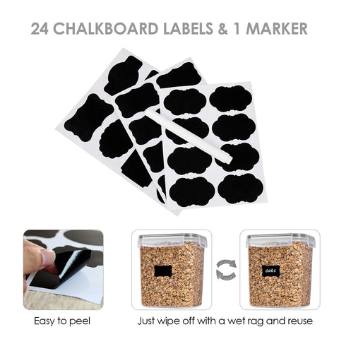 Vtopmart stackable design saves cabinet space and streamlines storage.