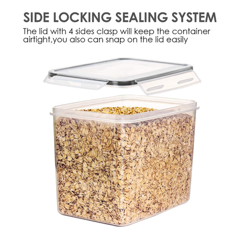 Vtopmart stackable pantry containers maximize space.