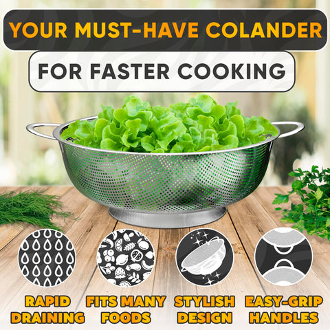 VTOWER dishwasher‑safe colander for easy cleanup after cooking