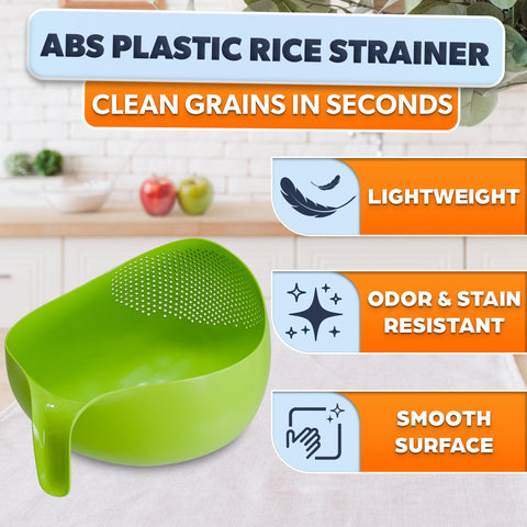 V TOWER matte-finish strainer promotes steady handling during rinsing