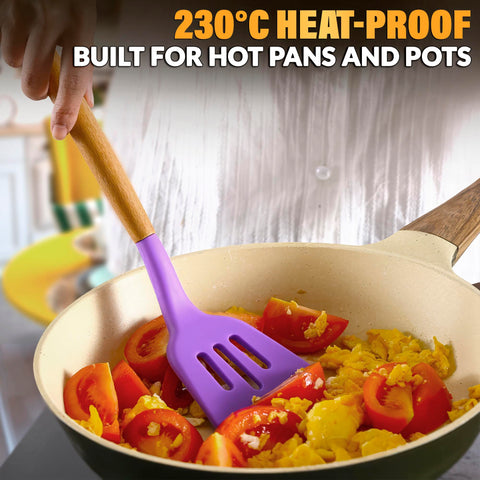 V TOWER purple-beech handle utensils offer lasting durability