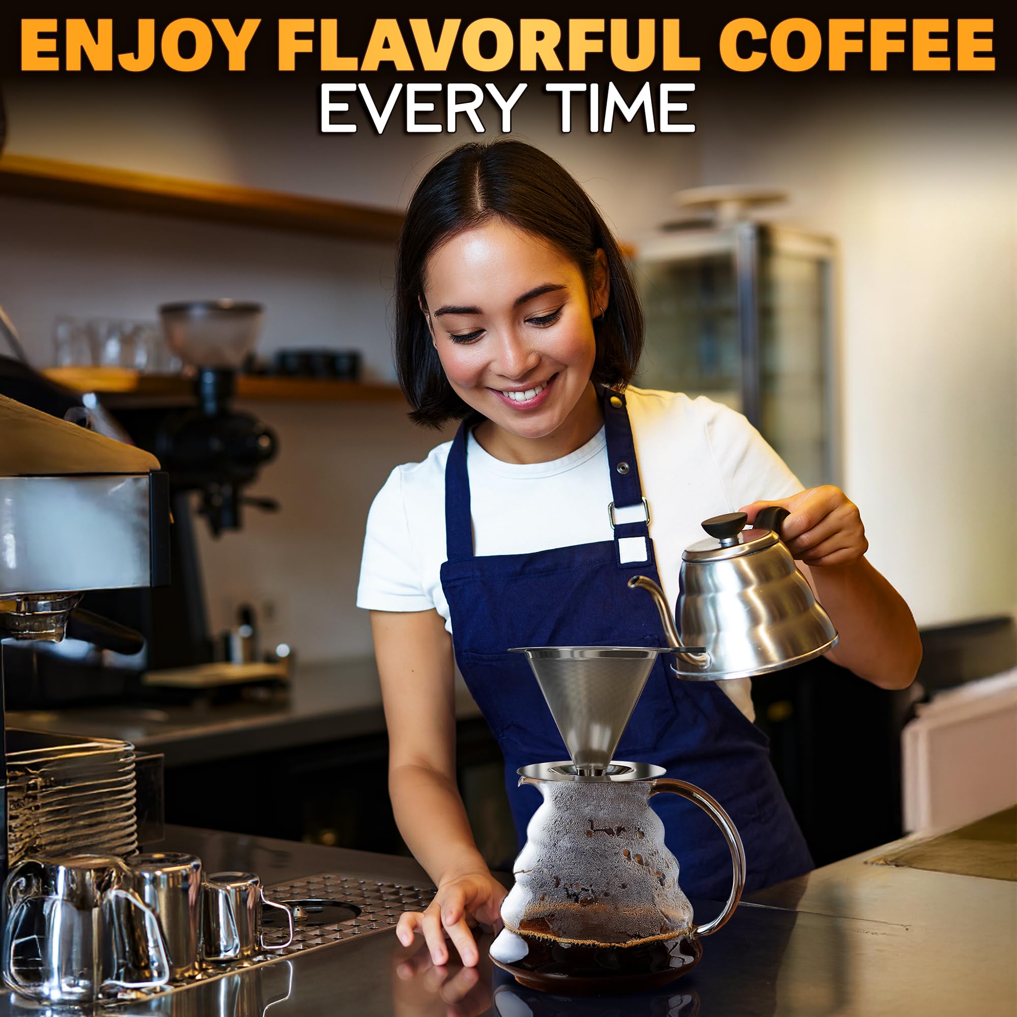 V TOWER pour-over creates a rich, full-bodied cup