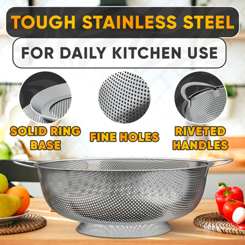 VTOWER rust‑resistant kitchen strainer built for daily use