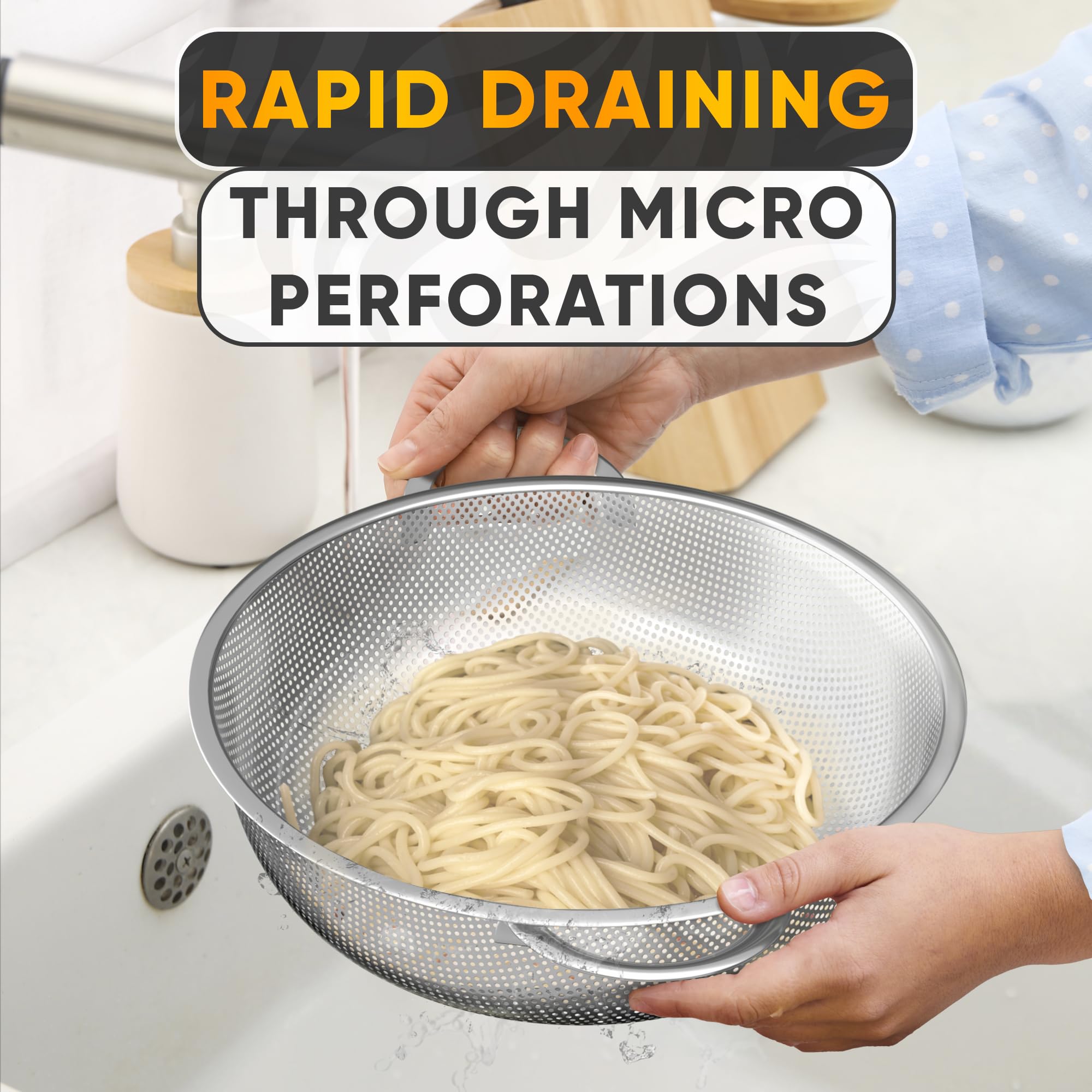 VTOWER solid ring base provides stable draining and handling