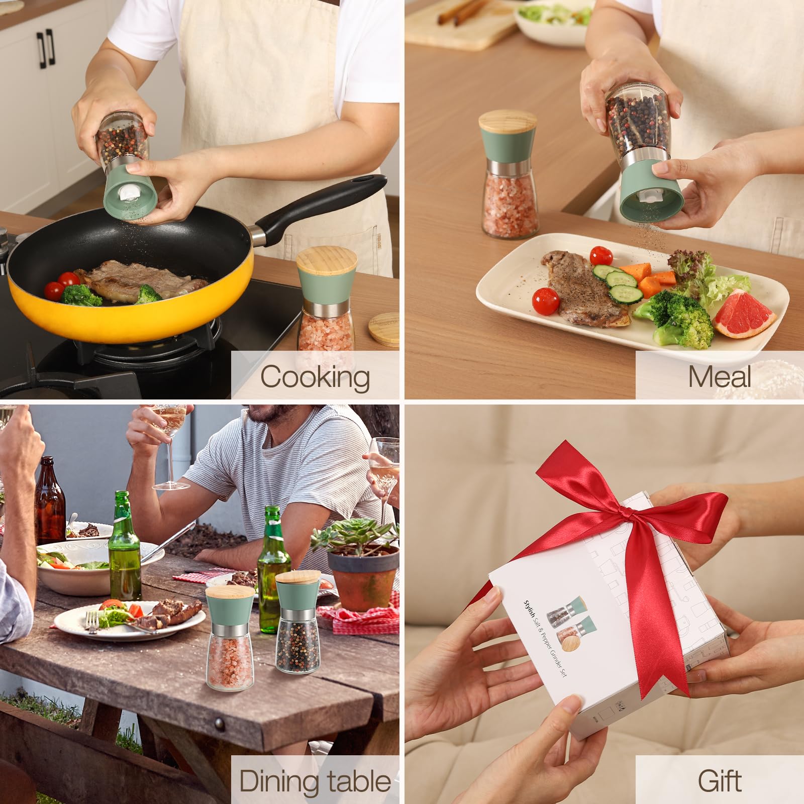 Vucchini large grinder fits comfortably in hand for easy grinding.