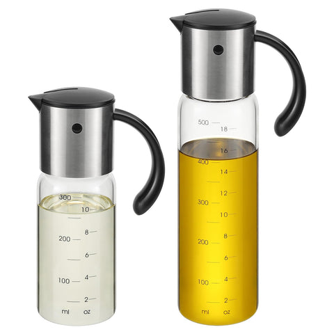 Vucchini large oil dispenser with auto flip cap for easy pouring