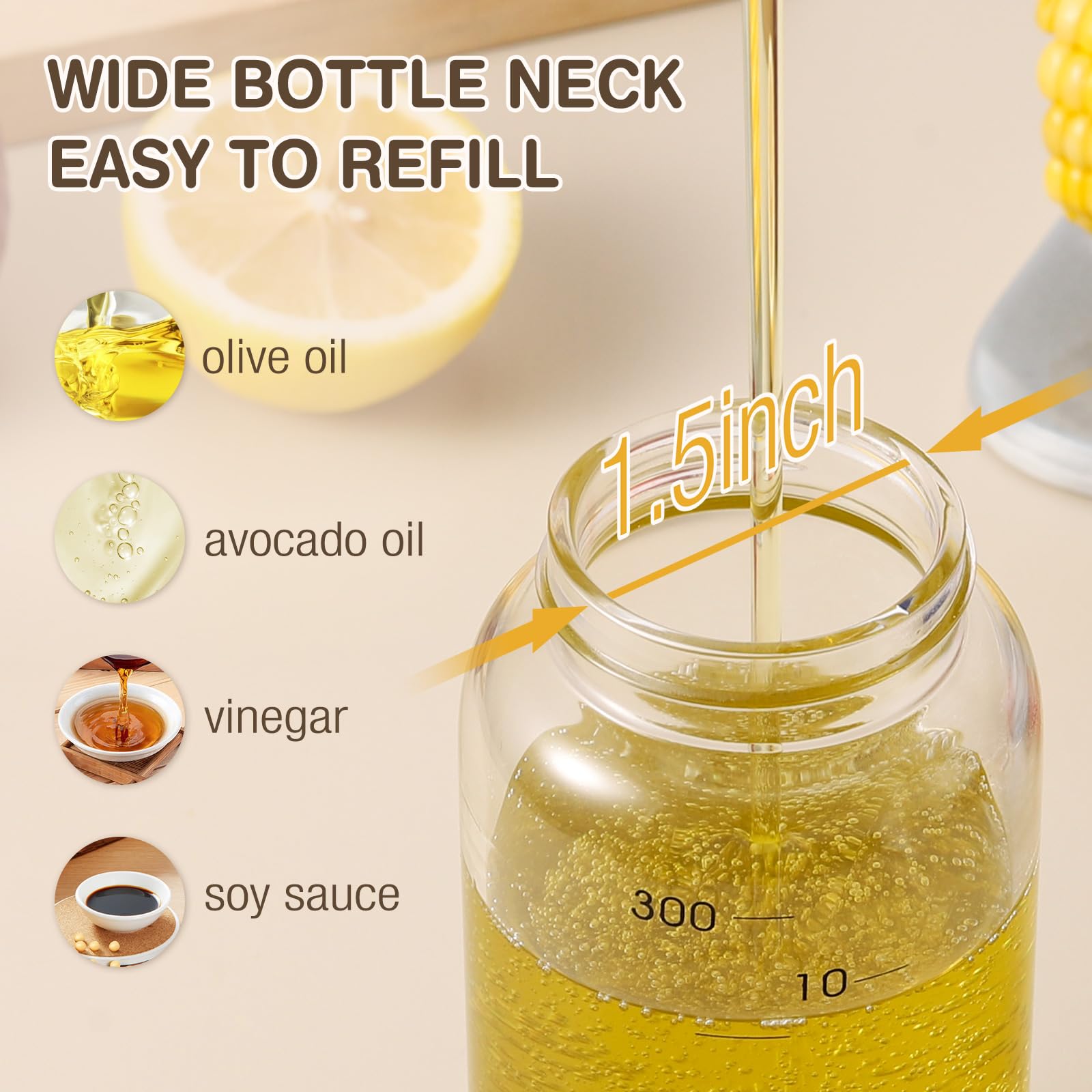Vucchini versatile condiment dispenser for olive oil and sauces