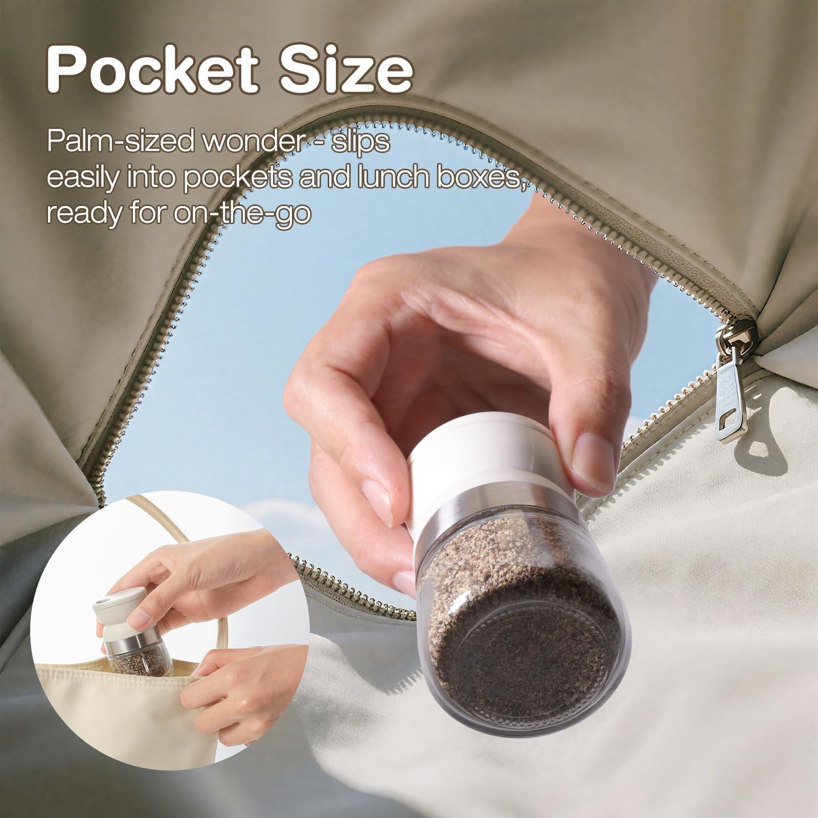 Vucchini shaker ergonomic non-slip grip prevents spills during use.
