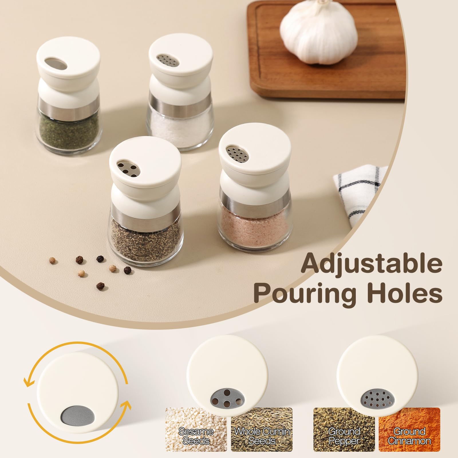 Vucchini shaker wide-mouth opening makes refilling quick and clean.