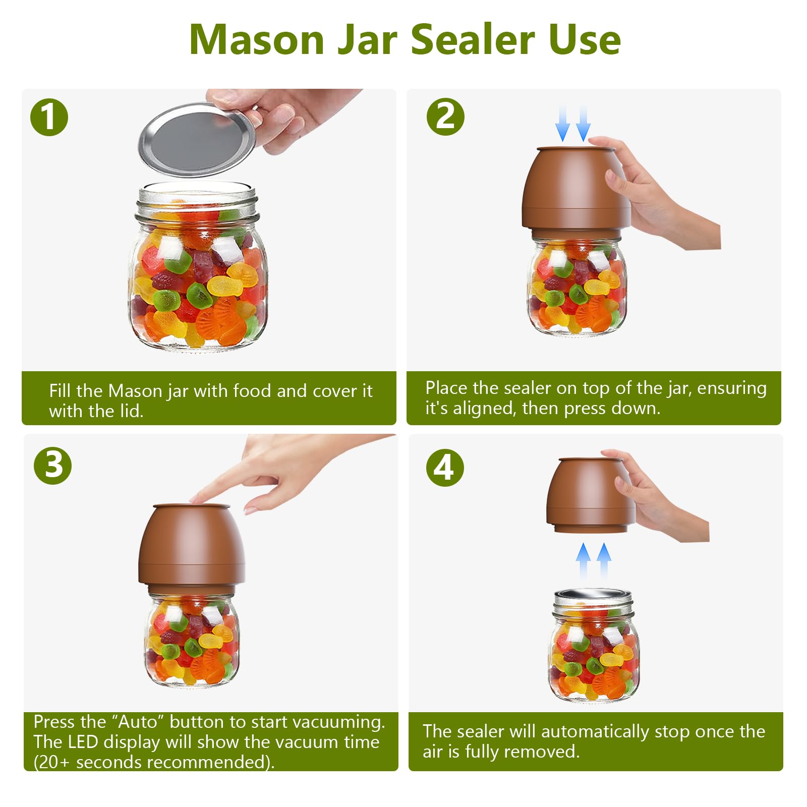 Bottle opener included for easy lid removal