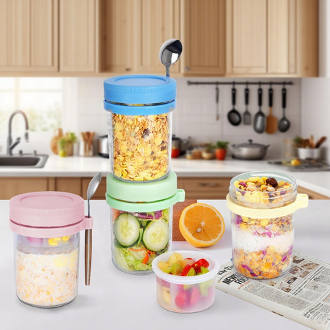 Six color options offer a cheerful, organized kitchen setup