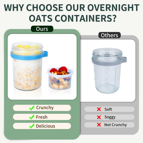 Vuinop wide-mouth glass jar close-up for easy filling and cleaning