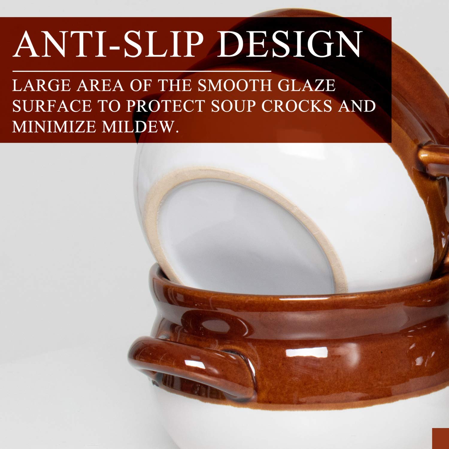 Vumdua glazed ceramic interior resists odors and stains for quick cleanup.