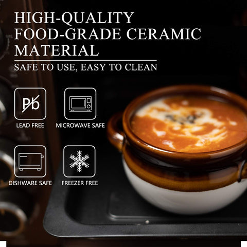 Vumdua 16-ounce oven-safe ceramic bowl ideal for warming.