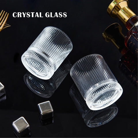 VUNDO lead-free crystal glasses highlight clarity for every pour.