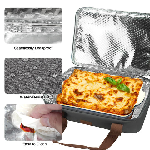 Vuudh insulated interior keeps hot dishes warm and cold foods fresh.
