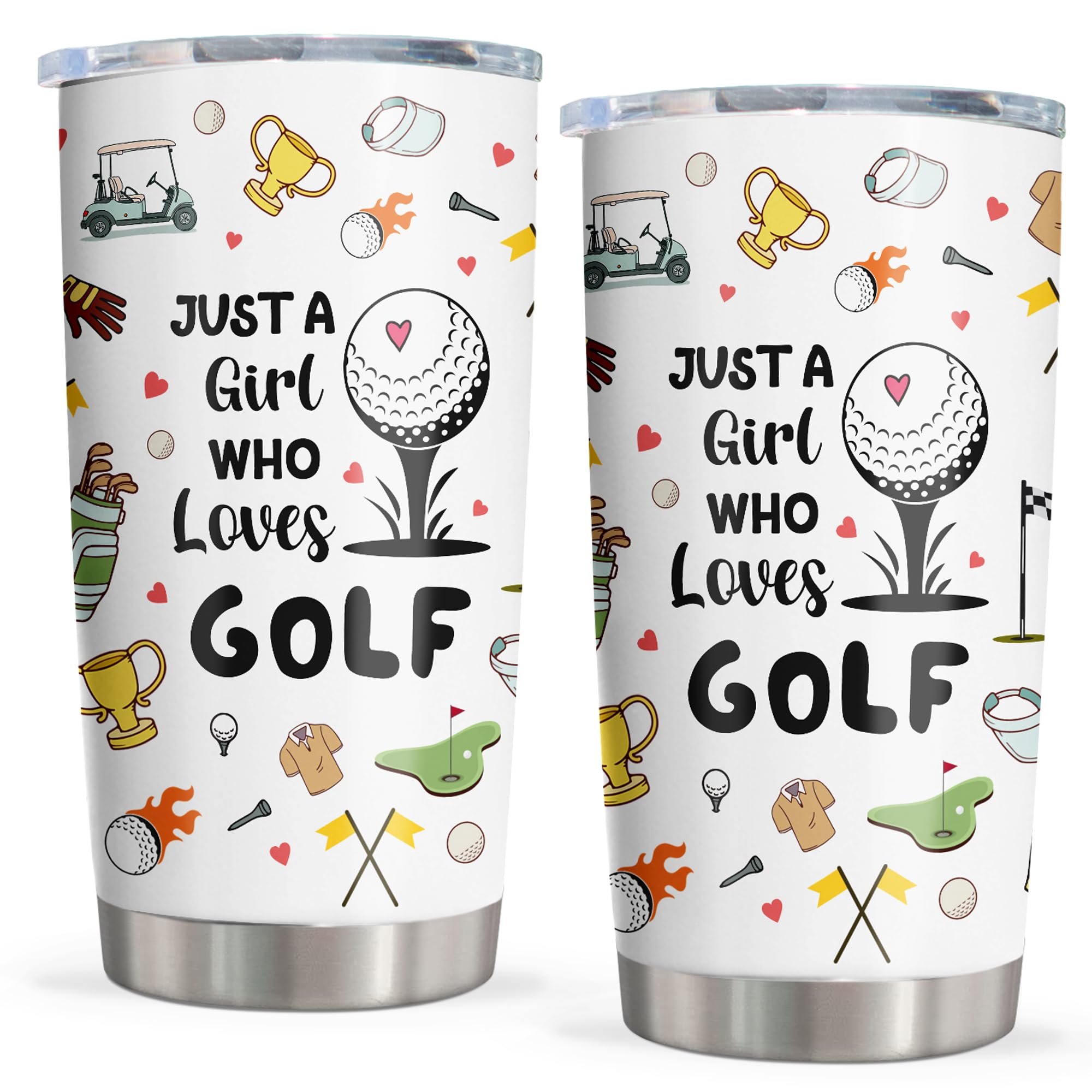 Vuxoye 20oz Christmas golf tumbler keeps drinks cold on the course