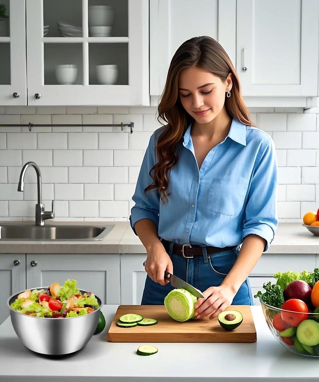 VVAKAM 5-blade slicer attachment for quick fruit and veggie prep.