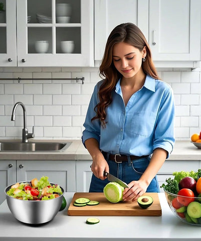 VVAKAM 5-blade slicer attachment for quick fruit and veggie prep.